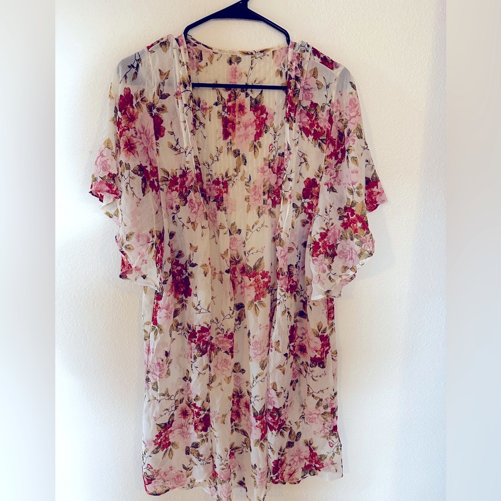 Sheer kimono style top